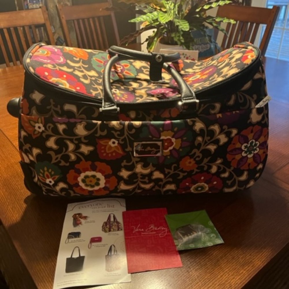Vera Bradley 22" rolling duffel